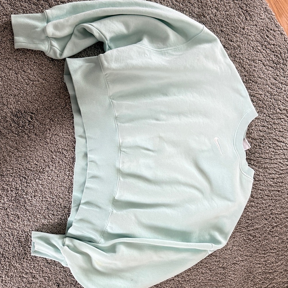 Mint Green Women's Cropped Sweatshirt